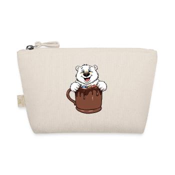 Ours polaire ludique avec tasse de chocolat - Trousse biologique - nature - Devant