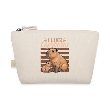 Funny aesthetic Kawaii Capybara - Organic Pouch - nature - Front