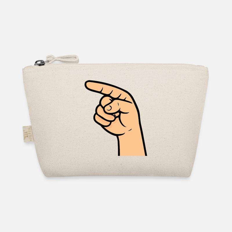 Hand Index Finger Comic Organic Pouch