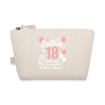Enfin 18 anniversaire 18 ans cadeau fille - Trousse biologique - nature - Devant