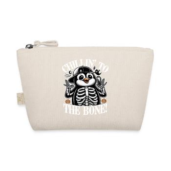Skeleton Penguin Chilling Halloween Motif - Organic Pouch - nature - Front