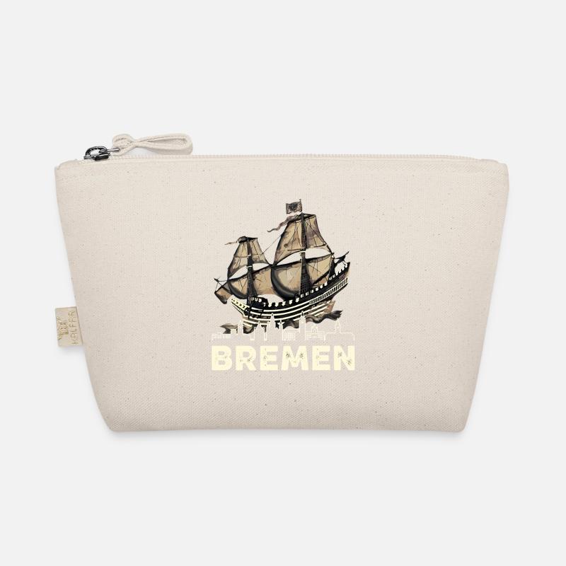 Historic Bremen Hanseatic Cog - Organic Pouch - nature