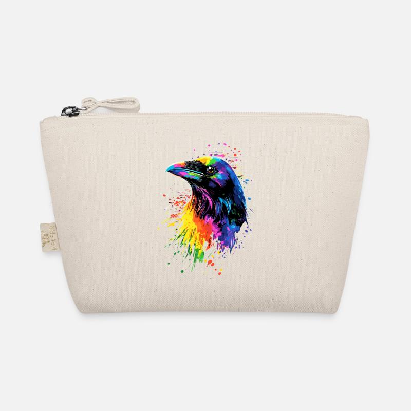 Raven, Crow, Bird, Raven Crow, Jackdaw, Black Raven Organic Pouch