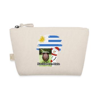 Christmas Celebration with Mate and Snowman - Organic Pouch - nature - Front