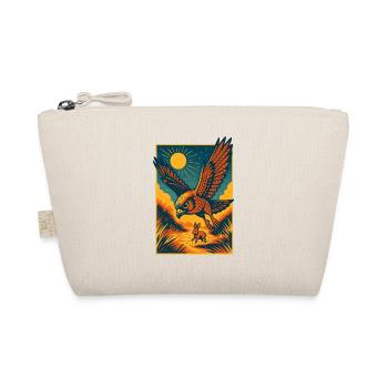Majestic Hawk Hunting Bunny  - Organic Pouch - nature - Front