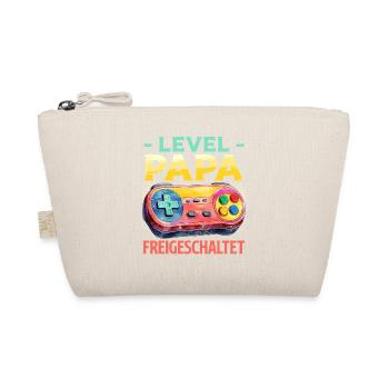 Dad-to-be LEVEL DAD UNLOCKED Funny - Organic Pouch - nature - Front