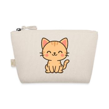 Niedliche Katzenillustration in Pastellfarben - Bio-Täschchen - Natur - Vorne