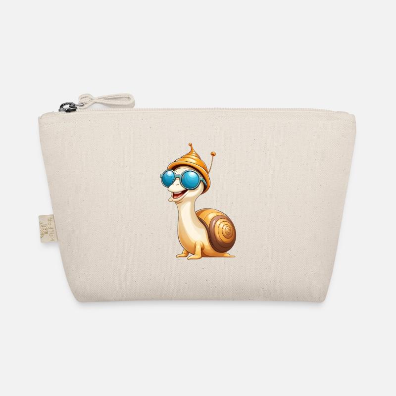 Sun Snappy Snail with Sunglasses Organic Pouch