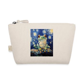 Frosch Frösche Van Gogh Style Starry Night - Bio-Täschchen - Natur - Vorne