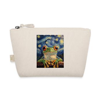 Frosch Frösche Van Gogh Style Starry Night - Bio-Täschchen - Natur - Vorne