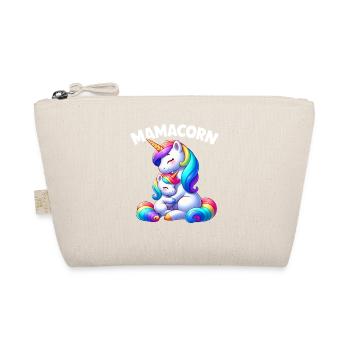 Mamacorn Mama Einhorn Mutter Babykorn Unicorn - Bio-Täschchen - Natur - Vorne