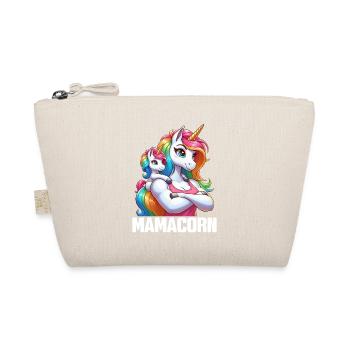 Mama Einhorn Mamacorn Mutter Tochter Dadacorn - Bio-Täschchen - Natur - Vorne