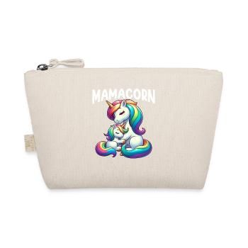 Mamacorn Mama Einhorn Mutter Damen Partnerlook - Bio-Täschchen - Natur - Vorne