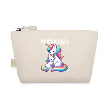 Mamacorn Mama Einhorn Mutter Damen Partnerlook - Bio-Täschchen - Natur - Vorne