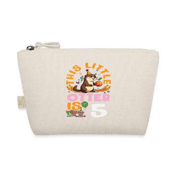 This Otter is 5 - Cute Birthday Motif - Organic Pouch - nature - Front