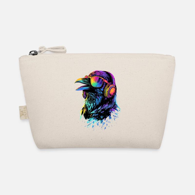 Raven, Crow, Bird, Raven Crow, Jackdaw, Black Raven Organic Pouch