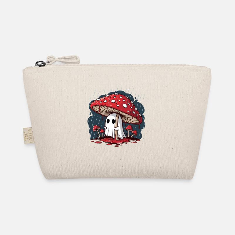 Fly Agaric Ghost — Gruseliger Halloween-Pilzgeist - Bio-Täschchen - Natur