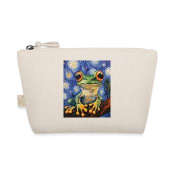 Frosch Frösche Van Gogh Style Starry Night - Bio-Täschchen - Natur - Vorne