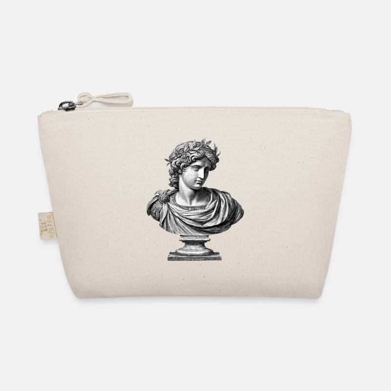Antique Apollo Bust - Classic Engraving Organic Pouch