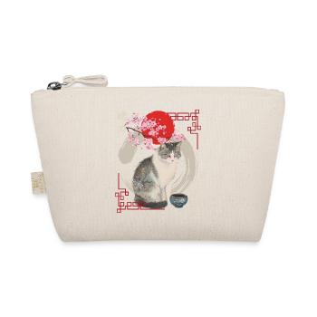 Chat japonais en fleurs de cerisier - Trousse biologique - nature - Devant