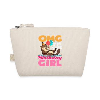 This Otter is 2 - Cute Birthday Motif - Organic Pouch - nature - Front