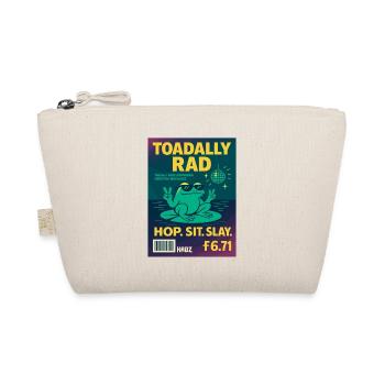 Toadally Rad Disco Frog Magazine - Organic Pouch - nature - Front