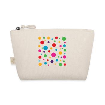 Fleckig Gefleckt Bunt Polka Dot Kinder - Bio-Täschchen - Natur - Vorne
