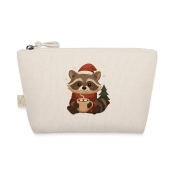 Weihnachts Waschbär mit Kakao - Bio-Täschchen - Natur - Vorne