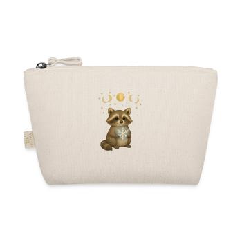 Magischer Weihnachts Waschbär - Bio-Täschchen - Natur - Vorne