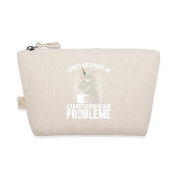 Don't talk to me - grumpy unicorn, coffee - Organic Pouch - nature - Front