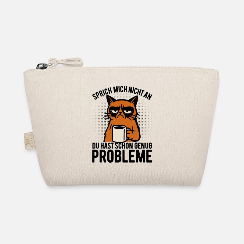 Sprich mich nicht an - mürrische Katze mit Kaffee Organic Pouch