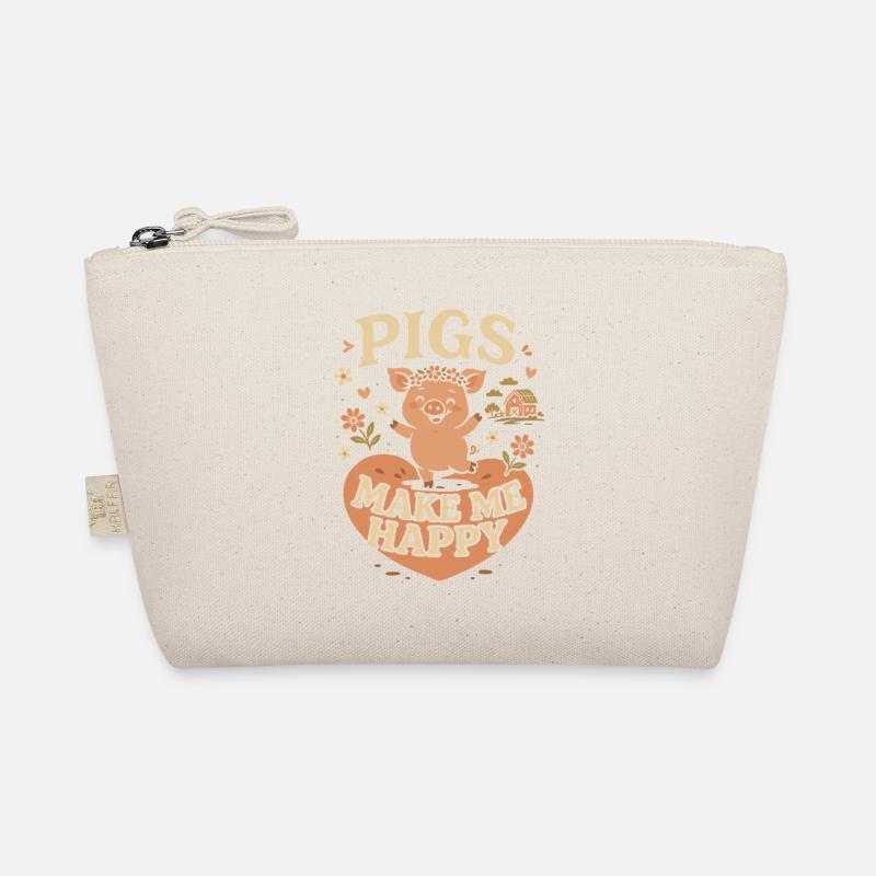 Pigs make me happy - Organic Pouch - nature