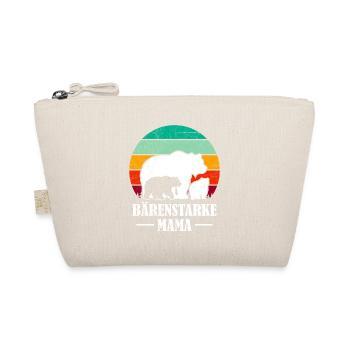 Expectant mother BEARS STRONG MAMA Funny - Organic Pouch - nature - Front