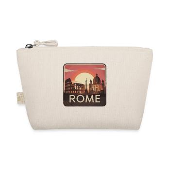 Rome Travel Nostalgia with Colosseum and St. Peter's Basilica - Organic Pouch - nature - Front