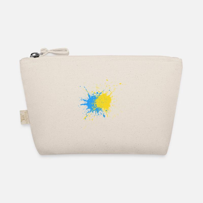 Bicolore Speckle Art Bleu Jaune Trousse biologique