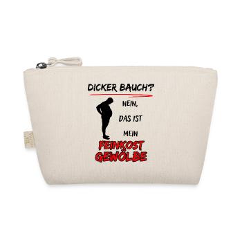 Fat belly? no that's my delicatessen vault - Organic Pouch - nature - Front