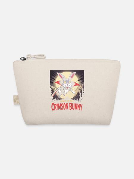 Nacht des Crimson Bunny - Hasendesign - Bio-Täschchen - Natur - Vorne