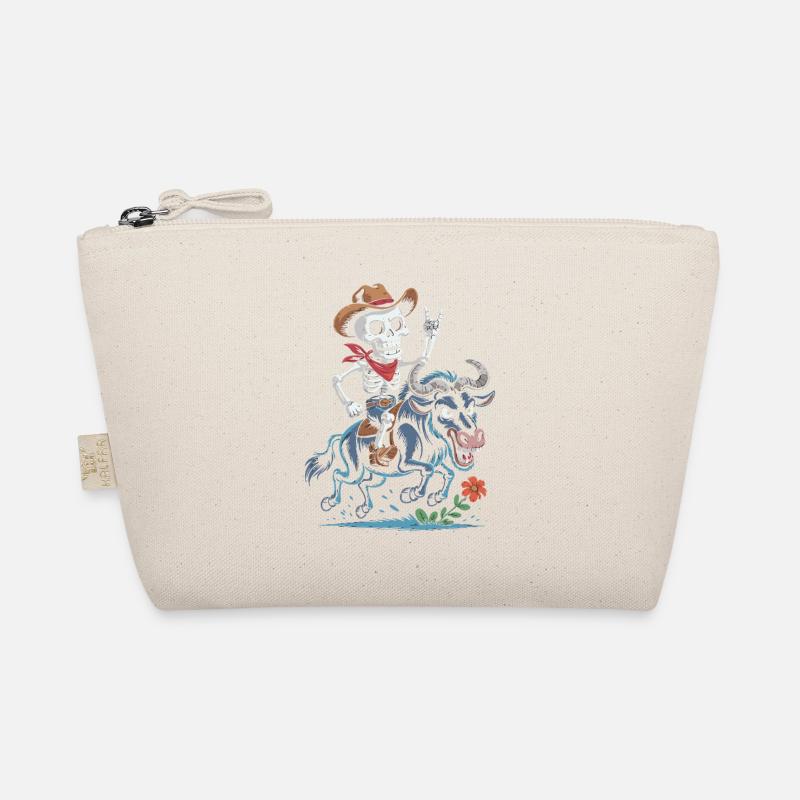 Skeleton Cowboy Rodeo on Wildebeest Organic Pouch