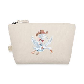 Skeleton cowboy on swan - Organic Pouch - nature - Front