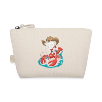 Skeleton cowboy rides lobster - Organic Pouch - nature - Front