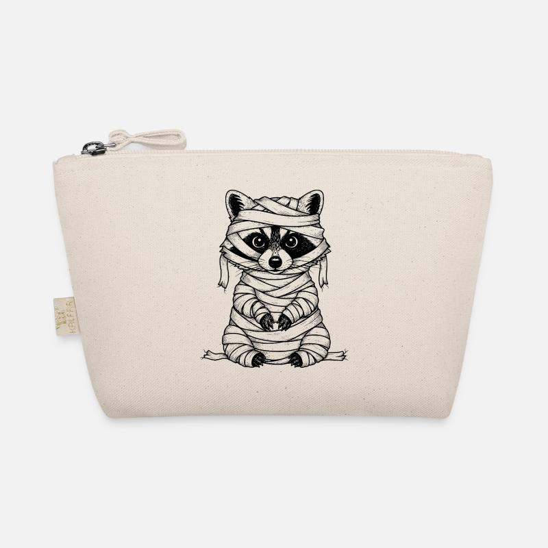 drôle de raton laveur dans l’illustration du costume de momie Trousse biologique