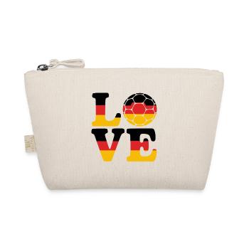 Love Football Germany Flag Motif - Organic Pouch - nature - Front