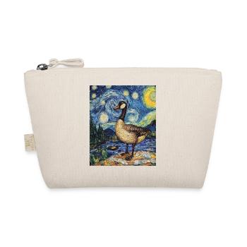 Goose Duck Bird Van Gogh Style Starry Night - Organic Pouch - nature - Front