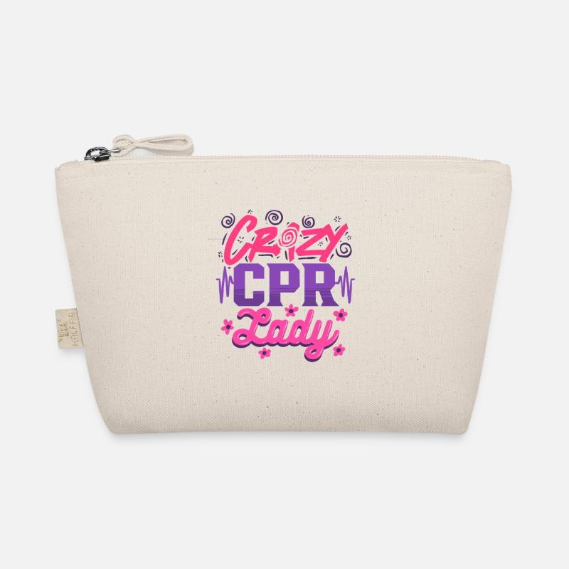 CPR Instructor Resuscitation Crazy CPR Lady Organic Pouch