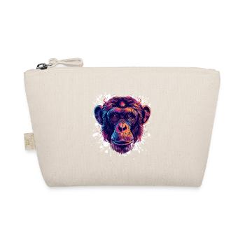 Colorful chimpanzee portrait - Organic Pouch - nature - Front