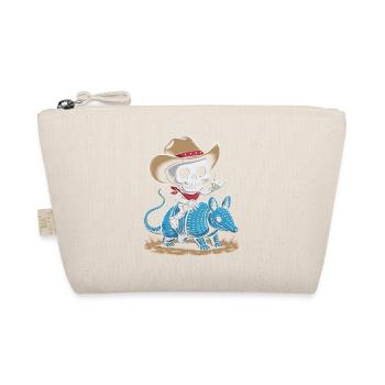 Skelett-Cowboy reitet blaues Gürteltier - Bio-Täschchen - Natur - Vorne