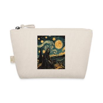Ghost Skeleton Van Gogh Style Starry Night - Organic Pouch - nature - Front