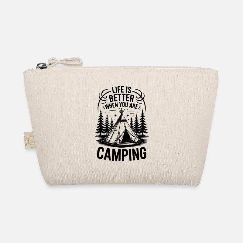 Better Camping Quote Camper Tent Design Bio-Täschchen