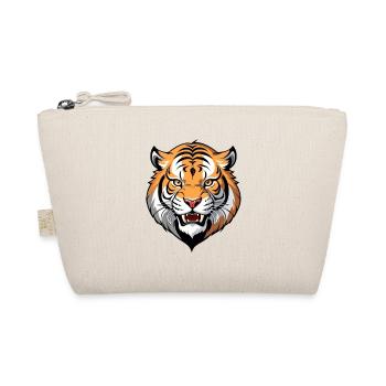 Tiger Head Graphic Tribal Style - Organic Pouch - nature - Front