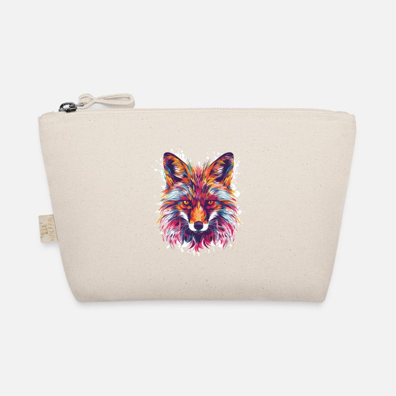 Fox Watercolor Organic Pouch